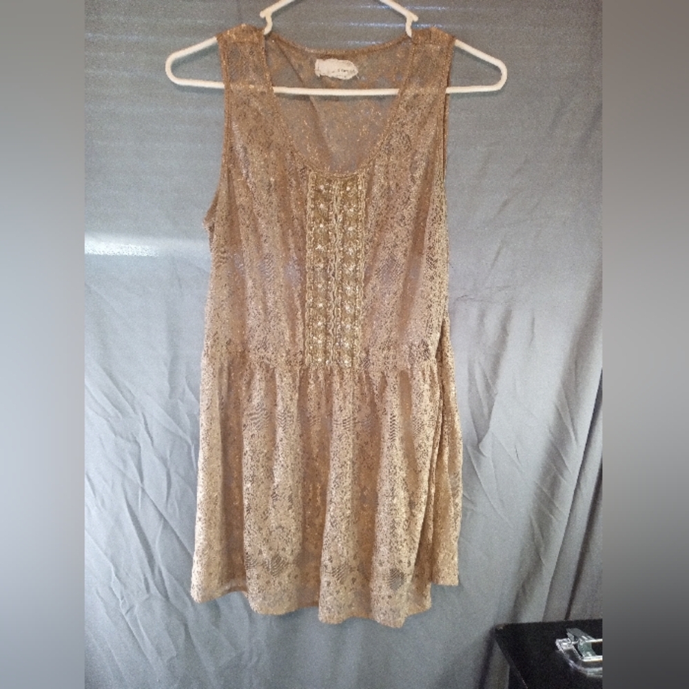 Elegant A'Rew Retro Vintage Cream Lace Blouse
